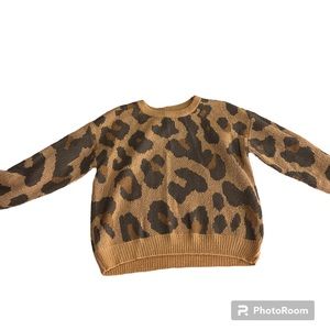 G&B‎ girls - cheetah print sweater